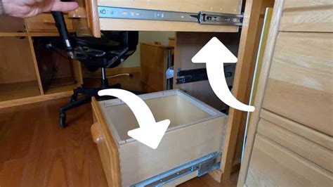 remove drawer from youtube file cabinet